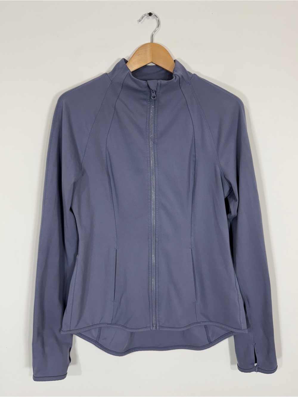 WAT68 {Yogalicious} Purple Full Zipper Long Sleeve Mock Neck Active Jacket Coat